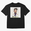 The Little Magician ¨C Caricature of Lionel Messi Oversized T-Shirt Experience the Global Stage of Match Day Hype around FIFA World Cup 2026 Group Stage, Messi and Cristiano Ronaldo, France and Portugal, Fan Favorite Moments, National Team Passion,