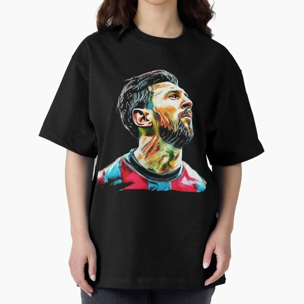 Messi Oversized T-Shirt Capture Stadium Memories from Match Day Hype around FIFA World Cup 2026 USA Canada Mexico, Neymar, Haaland and Cristiano Ronaldo, France and Portugal, Fan Favorite Moments, National Team Passion, Big Match Drama and Soccer