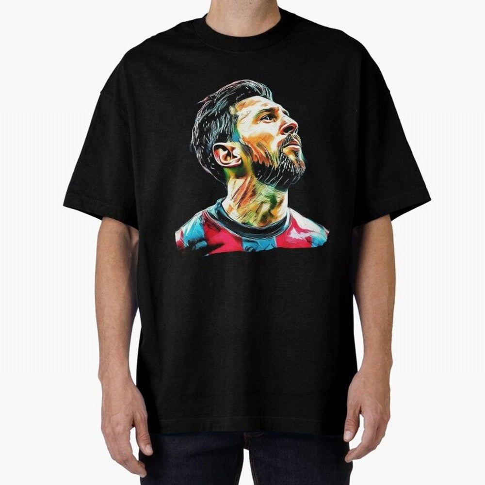 Messi Oversized T-Shirt Capture Stadium Memories from Match Day Hype around FIFA World Cup 2026 USA Canada Mexico, Neymar, Haaland and Cristiano Ronaldo, France and Portugal, Fan Favorite Moments, National Team Passion, Big Match Drama and Soccer
