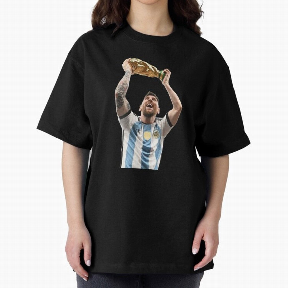Lionel Messi lifting the World Cup Classic T-Shirt Feel the Trophy Chase of the FIFA World Cup 2026 USA Canada Mexico Journey through Neymar Highlights, Argentina, France and Brazil Pride, Stadium Memories, Football Loyalty, International Chants