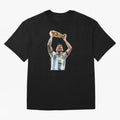 Lionel Messi lifting the World Cup Classic T-Shirt Feel the Trophy Chase of the FIFA World Cup 2026 USA Canada Mexico Journey through Neymar Highlights, Argentina, France and Brazil Pride, Stadium Memories, Football Loyalty, International Chants