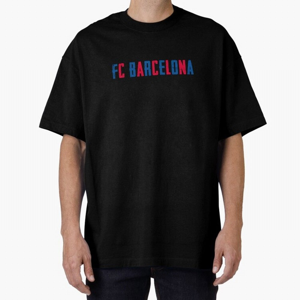 fcb Oversized T-Shirt Show Your Tournament Heart for FIFA World Cup 2026 USA Canada Mexico Highlighting Messi, CR7 and Mbappe, Brazil Energy, Stadium Chants, National Pride, Trophy Dreams and Unforgettable Football Memories; Made for Die Hard