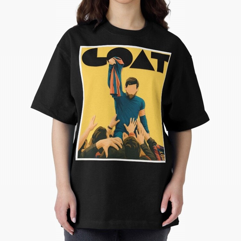 Lionel Messi Men's Football GOAT T-Shirt | Argentina Retro Vintage Messi Shirt Fan Gift Oversized T-Shirt Discover FIFA World Cup 2026 USA Canada Mexico Spirit, Featuring Germany, Messi and Cristiano Ronaldo, Stadium Chants, National Pride, Trophy