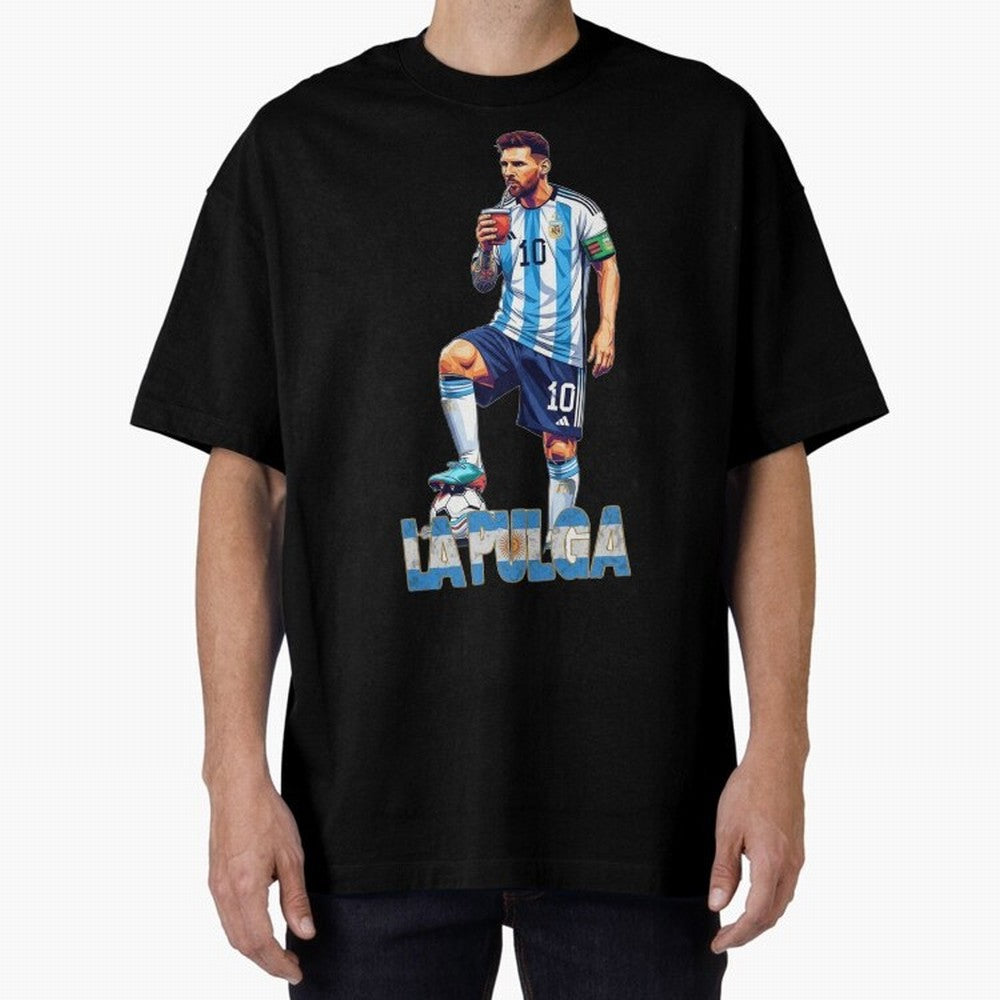 Messi the Flea Drinking Mate ¨C Unique Design by The Goat Classic T-Shirt Celebrate the Stars of FIFA World Cup 2026 USA Canada Mexico Spirit, Centered on Argentina and Brazil, Neymar, Soccer Culture, Superstar Moments, National Team Dreams and