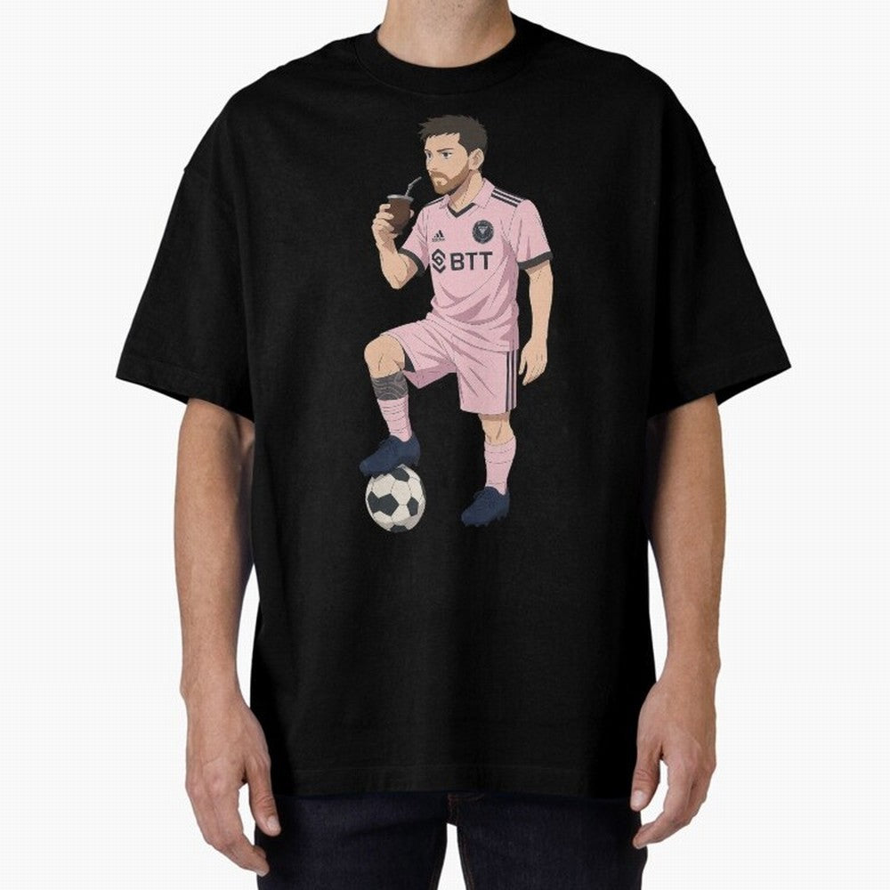 Lionel Messi Anime Style Drinking Mate - The Goat Inter Miami Classic T-Shirt Capture Stadium Memories from the FIFA World Cup 2026 Group Stage Journey through Messi, Neymar and Mbappe Highlights, Argentina Pride, Champion Mindset, Group Stage