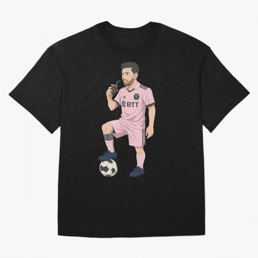 Lionel Messi Anime Style Drinking Mate - The Goat Inter Miami Classic T-Shirt Capture Stadium Memories from the FIFA World Cup 2026 Group Stage Journey through Messi, Neymar and Mbappe Highlights, Argentina Pride, Champion Mindset, Group Stage