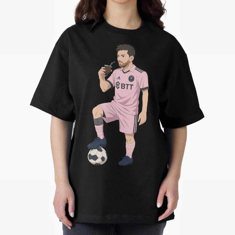 Lionel Messi Anime Style Drinking Mate - The Goat Inter Miami Classic T-Shirt Capture Stadium Memories from the FIFA World Cup 2026 Group Stage Journey through Messi, Neymar and Mbappe Highlights, Argentina Pride, Champion Mindset, Group Stage