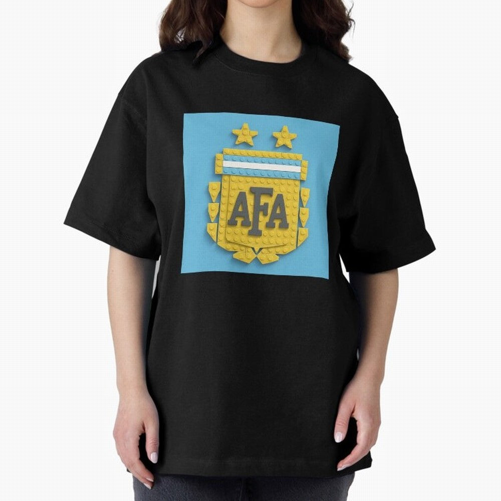 Argentina Blocks Oversized T-Shirt Bring Home FIFA World Cup 2026 USA Canada Mexico Spirit, Connected to Portugal, Cristiano Ronaldo, Football Passion, Legendary Performances, Festival Vibes and Supporter Community; Made for Die Hard Supporters,