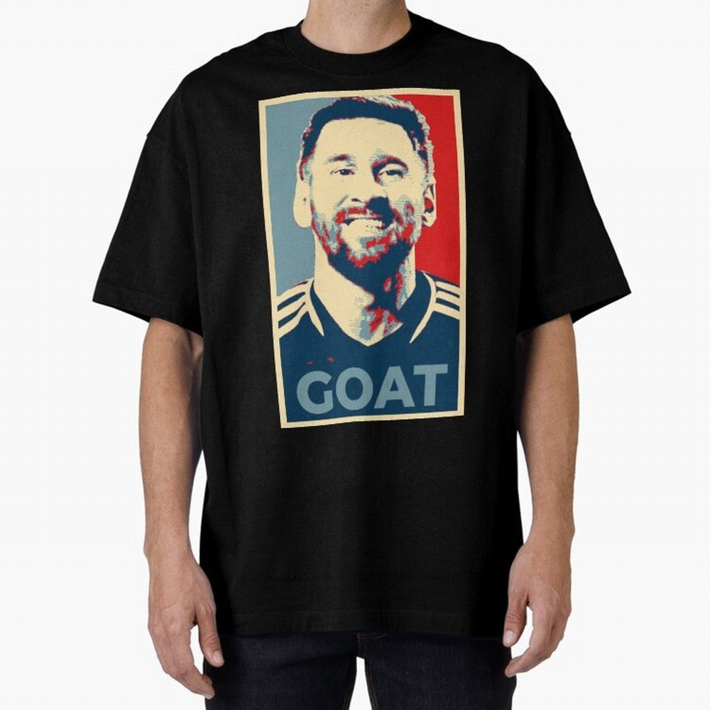Messi - Hope Oversized T-Shirt Show Your Tournament Heart for FIFA World Cup 2026 USA Canada Mexico Highlighting Neymar, Brazil, Portugal and Argentina Energy, Stadium Memories, Football Loyalty, International Chants and Championship Tradition;