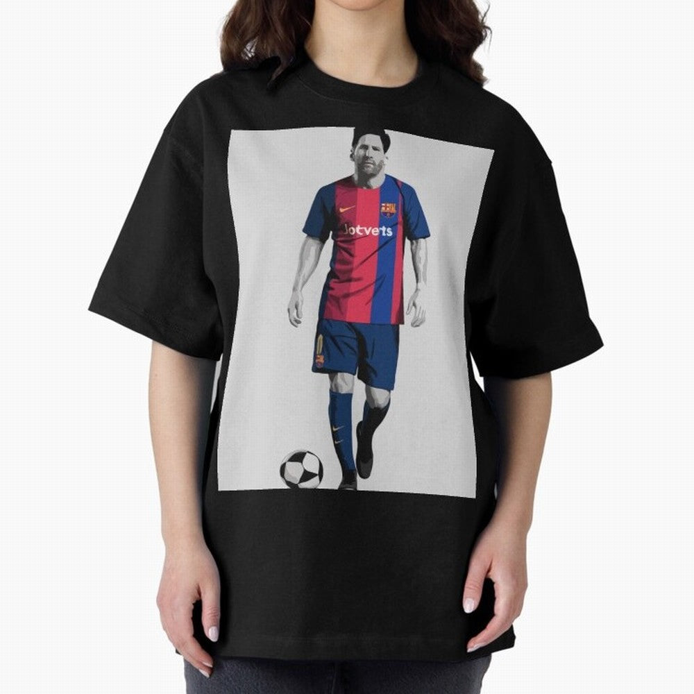 Lionel Messi Barcelona Illustration ¨C Iconic Football Artwork Classic T-Shirt Back the Journey through FIFA World Cup 2026 Group Stage Spirit, Filled with Portugal, Spain and Germany, Haaland and Mbappe, Match Day Excitement, Supporter Culture,