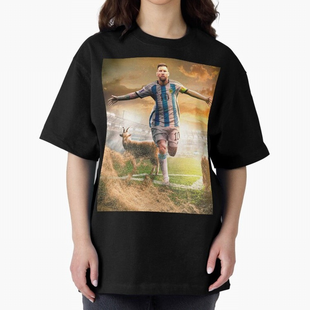 Messi: The Undisputed GOAT Classic T-Shirt Capture FIFA World Cup 2026 Celebrating Neymar, Haaland and Cristiano Ronaldo, France and Portugal Energy, Match Day Excitement, Supporter Culture, Golden Goals and Global Football Passion; Perfect for