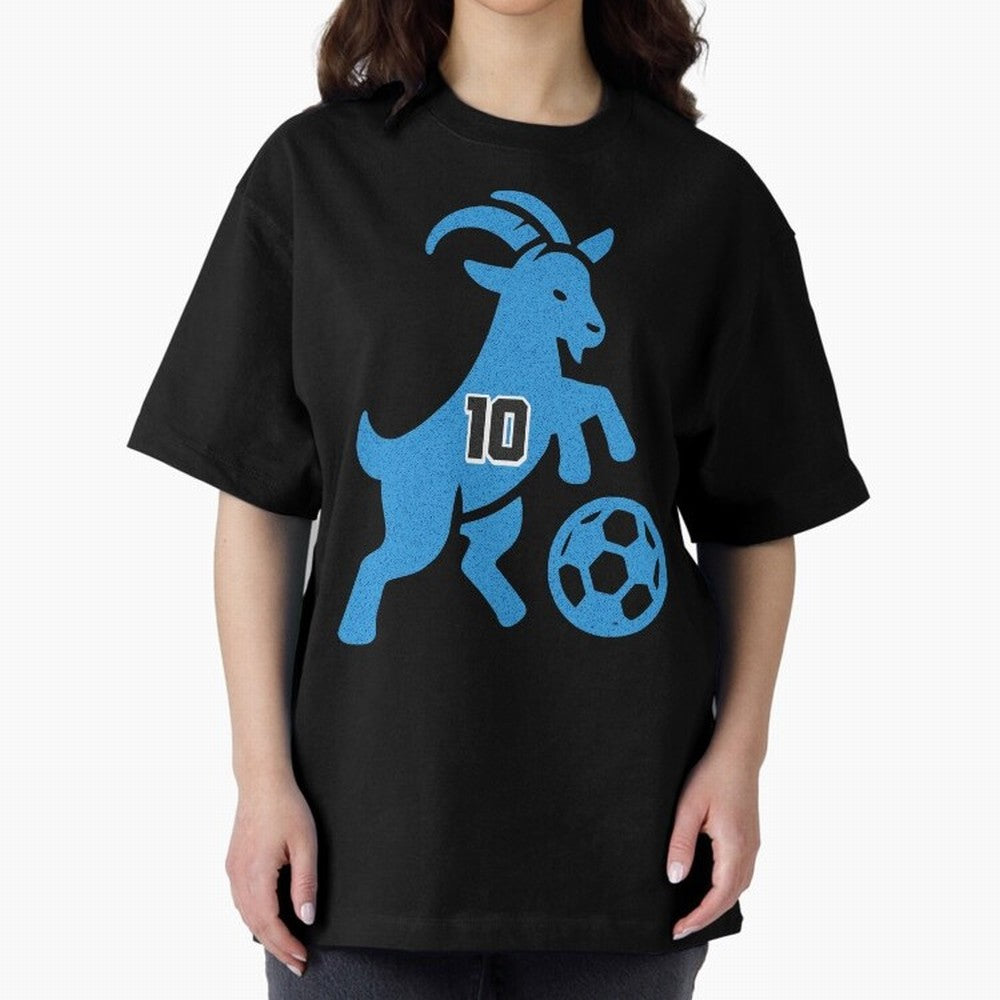 GOAT 10 Football Oversized T-Shirt Join the Countdown to Match Day Hype around FIFA World Cup 2026 USA Canada Mexico, CR7 and Messi, Spain, Vintage Soccer Flavor, Modern Football Stars, National Flags and Final Night Emotion; Created for Match Day
