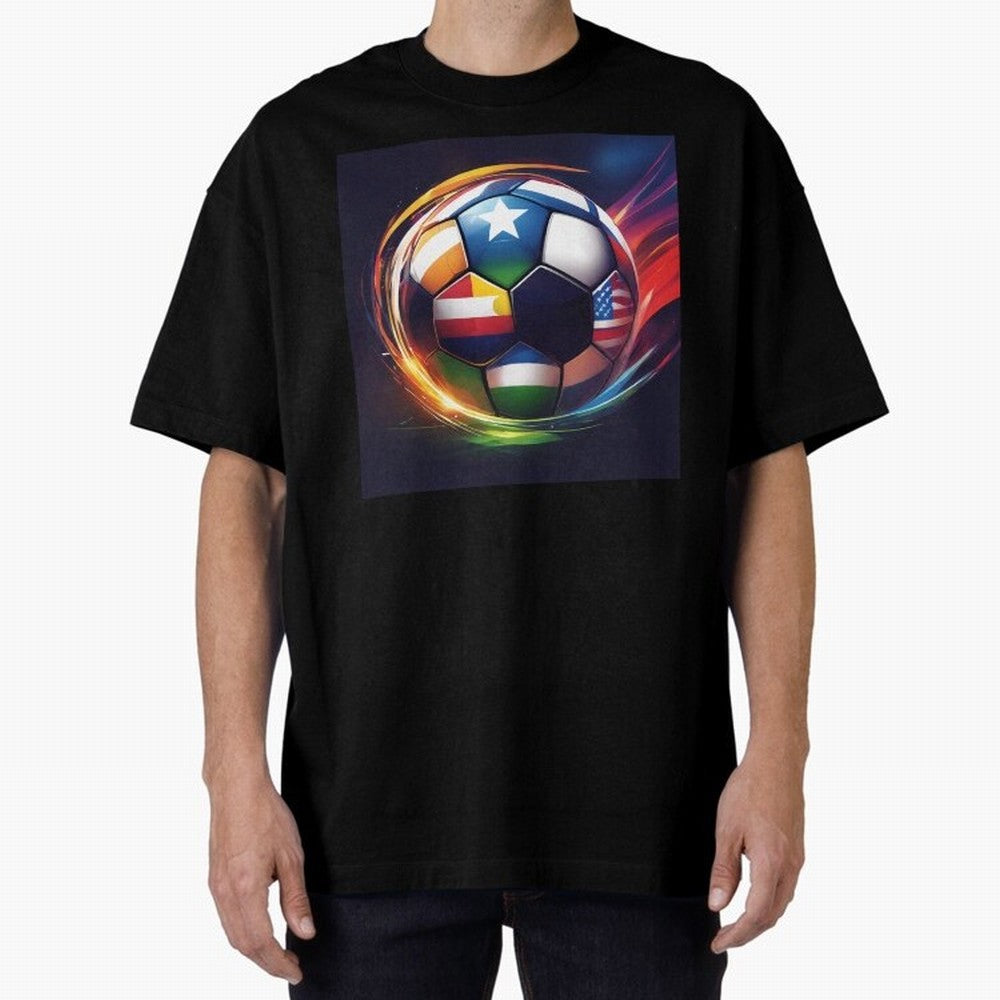 Soccer 2 Oversized T-Shirt Represent Football Lovers during the FIFA World Cup 2026 Group Stage Journey through CR7 Highlights, England Pride, Retro Football Energy, Iconic Rivalries, Trophy Chase Drama and Stadium Atmosphere; Great for Watch