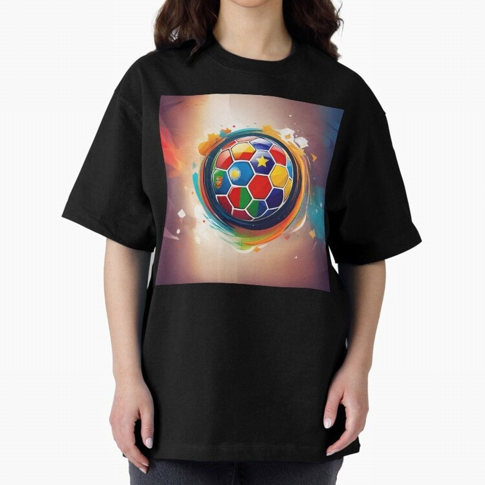 soccer 1 Oversized T-Shirt Bring Match Day Fire to FIFA World Cup 2026 USA Canada Mexico with Cristiano Ronaldo, Haaland and CR7, France and Portugal Energy, Classic Soccer Heritage, Championship Pressure, Fan Loyalty and International Pride; Ideal
