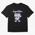 ARGENTINA - Dabbing Football Soccer Ball - ARGENTINA Oversized T-Shirt Celebrate Football Heritage in Match Day Hype around FIFA World Cup 2026 Group Stage, Mbappe, Netherlands, Worldwide Fan Energy, Dramatic Goals, Stadium Lights and Championship