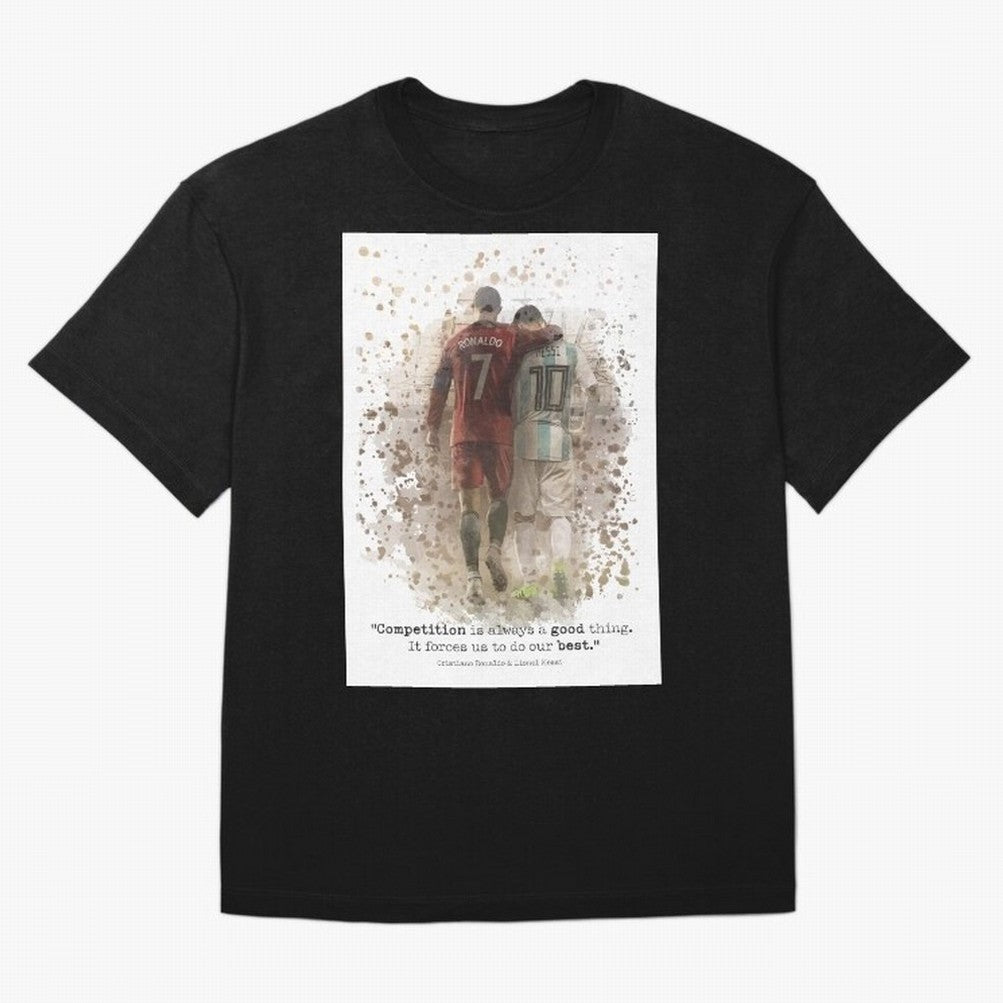 Cristiano Ronaldo Messi Soccer Quote Poster Oversized T-Shirt Make the Season About FIFA World Cup 2026 USA Canada Mexico Centered on Cristiano Ronaldo, Haaland and CR7, Argentina Energy, Championship Spirit, Famous Goals, Roaring Crowds and