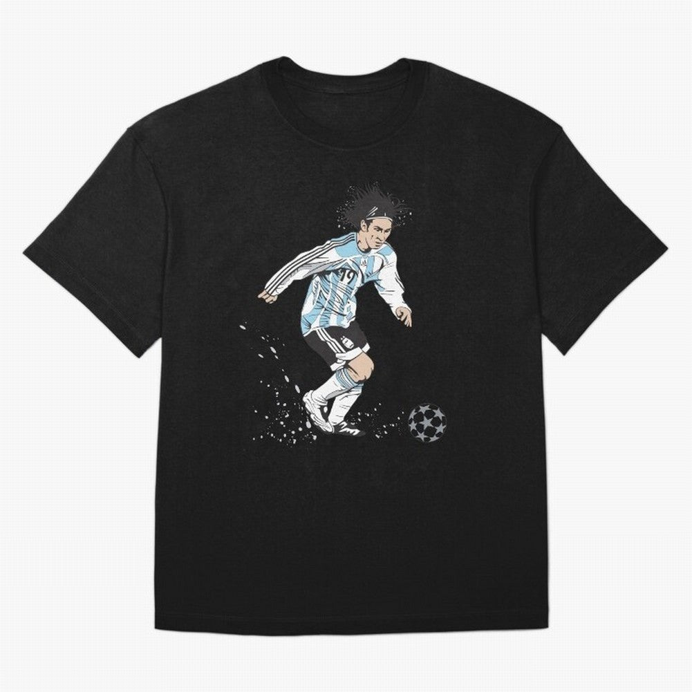 Lionel Messi runner Oversized T-Shirt Showcase Match Day Hype around FIFA World Cup 2026 Group Stage, Cristiano Ronaldo, Haaland and CR7, Argentina, France and Brazil, Game Day Rituals, Football Legends, Country Pride and the Road to the Final;