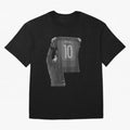 Lionel Messi Black and White Version Oversized T-Shirt Stand with FIFA World Cup 2026 USA Canada Mexico Centered on CR7, France Energy, Tournament Hype, Historic Matchups, Family Viewing Parties and Global Sports Pride; Perfect for Fans,