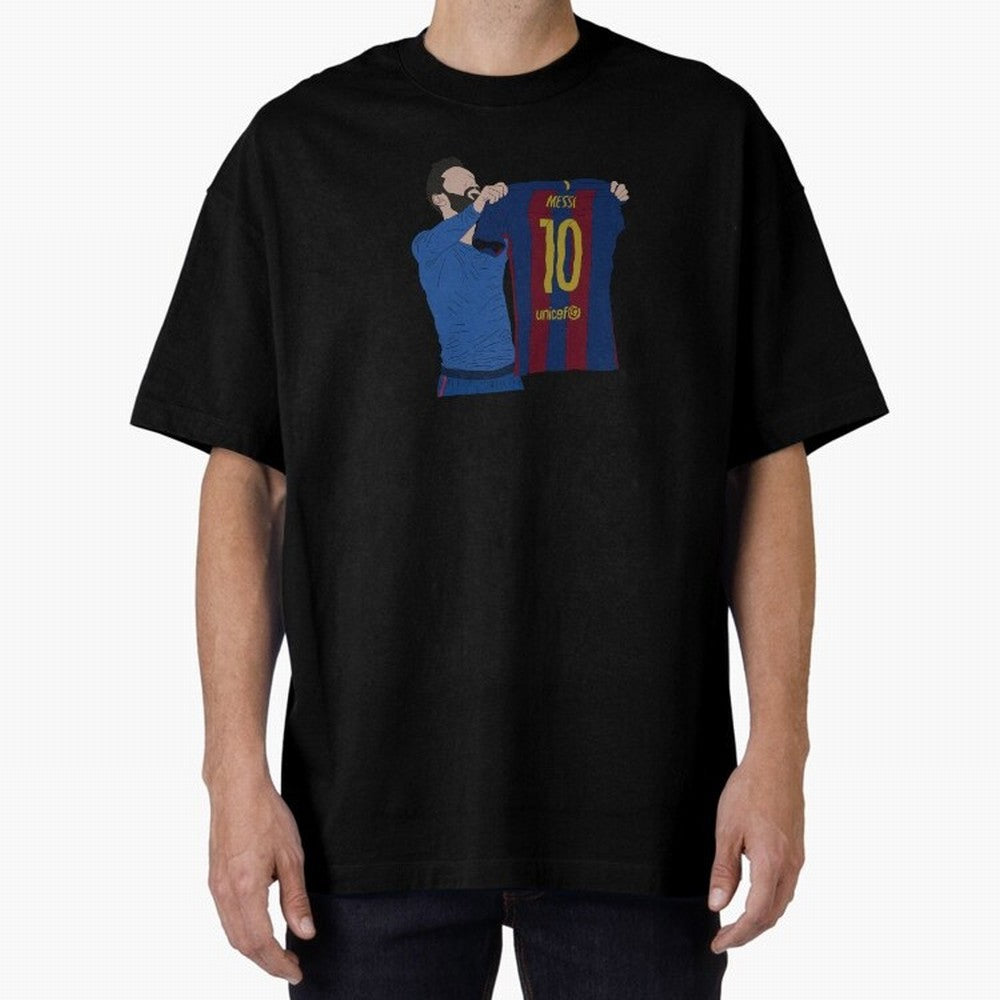 Lionel Messi | Barcelona legend Oversized T-Shirt Live the Energy of FIFA World Cup 2026 for Fans of Neymar and Brazil, Bringing Football Festival Excitement, Trophy Ambitions, Country Rivalries and Star Player Buzz; Great for Watch Parties, Sports