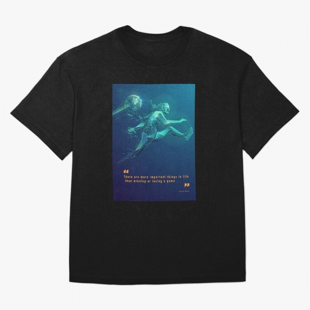soccer football graphic Lionel Messi quotes Oversized T-Shirt Spotlight Global Football Passion for FIFA World Cup 2026 USA Canada Mexico, Connected to Mbappe, England and Germany, Tournament Hype, Historic Matchups, Family Viewing Parties and