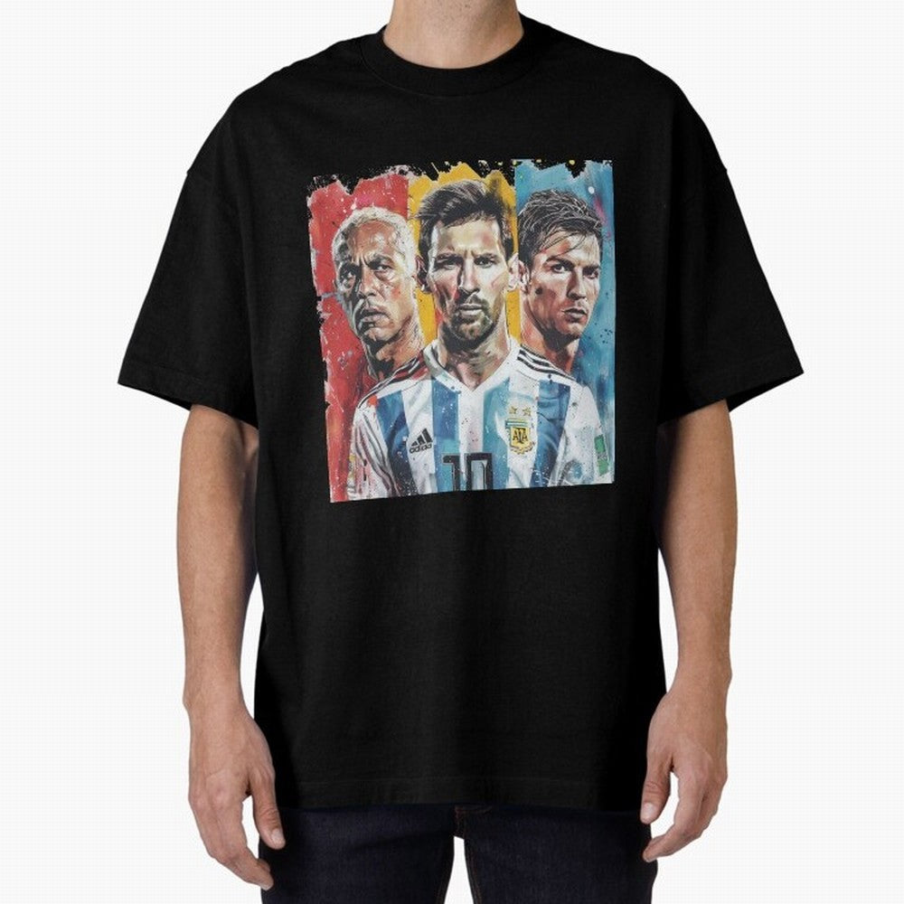 TOP 3 Soccer Players Classic T-Shirt Fuel Global Football Passion for FIFA World Cup 2026 Group Stage, Centered on Neymar, Haaland and Cristiano Ronaldo, Brazil, Championship Spirit, Famous Goals, Roaring Crowds and International Football Unity;