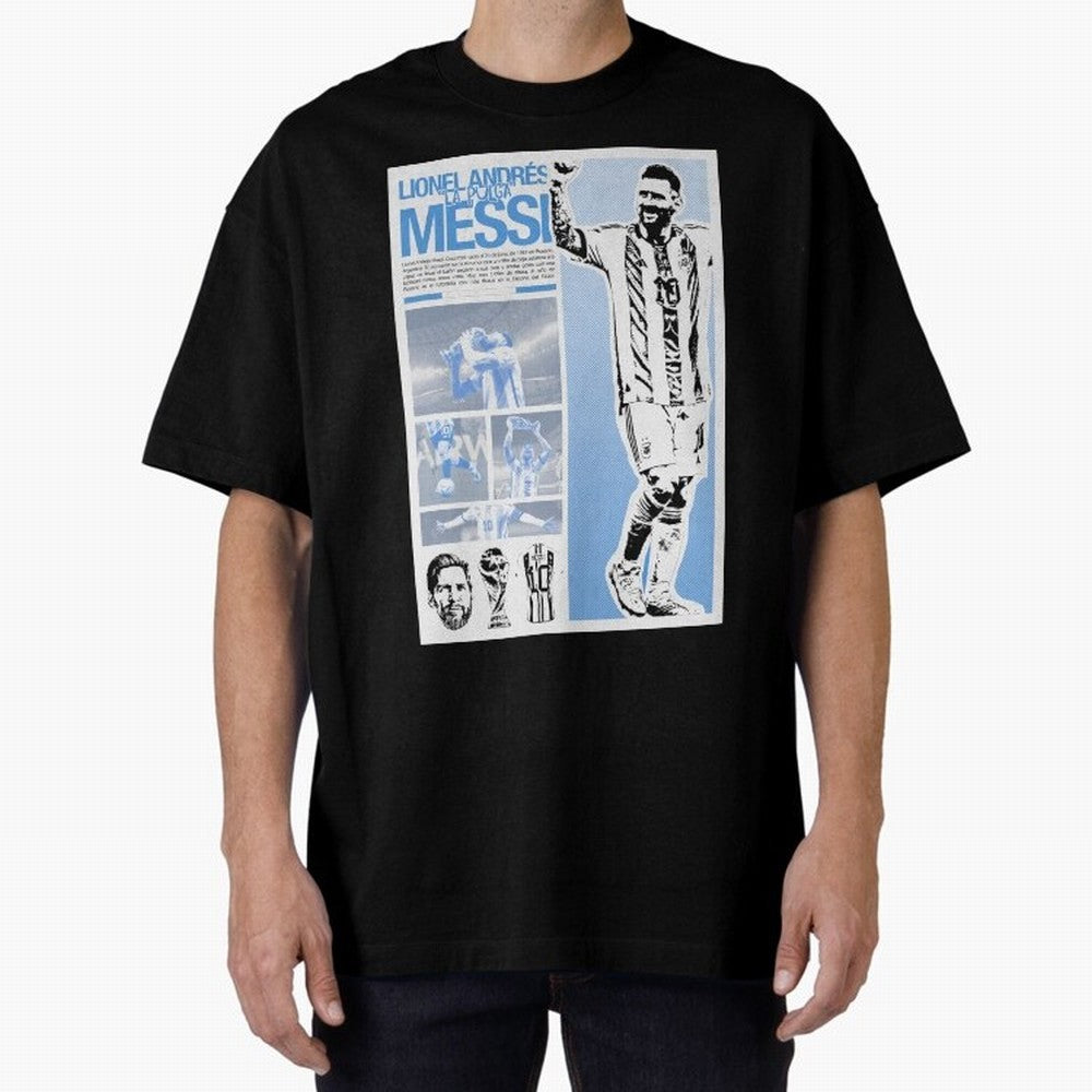 The Flea Lionel Messi Oversized T-Shirt Follow the Road to FIFA World Cup 2026 Group Stage Centered on Mbappe, England, France and Netherlands Energy, Tournament Hype, Historic Matchups, Family Viewing Parties and Global Sports Pride; Built for
