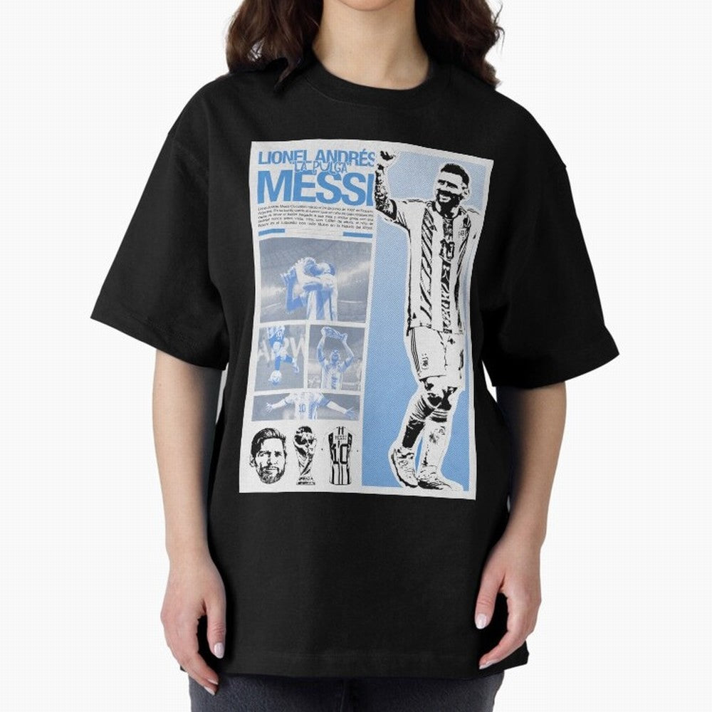 The Flea Lionel Messi Oversized T-Shirt Follow the Road to FIFA World Cup 2026 Group Stage Centered on Mbappe, England, France and Netherlands Energy, Tournament Hype, Historic Matchups, Family Viewing Parties and Global Sports Pride; Built for