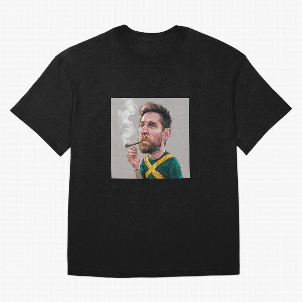 funny caricature of Lionel Messi Classic T-Shirt Live the Energy of the FIFA World Cup 2026 USA Canada Mexico Journey through Messi and Cristiano Ronaldo Highlights, Spain and Netherlands Pride, Vintage Soccer Flavor, Modern Football Stars,