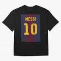 Barcelona 2012 Jersey Messi 10 Oversized T-Shirt Cheer for Match Day Hype around FIFA World Cup 2026, Messi and Cristiano Ronaldo, England and Germany, Championship Spirit, Famous Goals, Roaring Crowds and International Football Unity; Great for