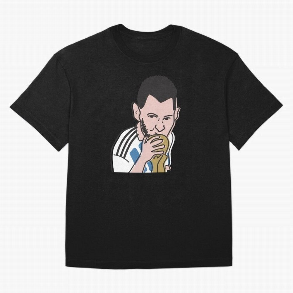 Lionel Messi in Weirdtual Reality Oversized T-Shirt Step into FIFA World Cup 2026 USA Canada Mexico for Fans of Mbappe and England, Bringing Goal Celebration Energy, Supporter Heritage, Football Icons and Worldwide Tournament Joy; Ideal for