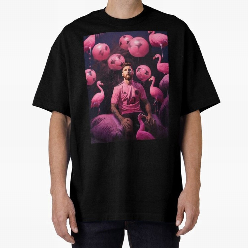 Flamingo Fantasy: Messi's Miami Elegance Active T-Shirt Celebrate Football Dreams Across FIFA World Cup 2026 Group Stage for Fans of CR7 and Messi and England and Germany, Bringing Global Supporter Spirit, Legendary Goals, National Colors and