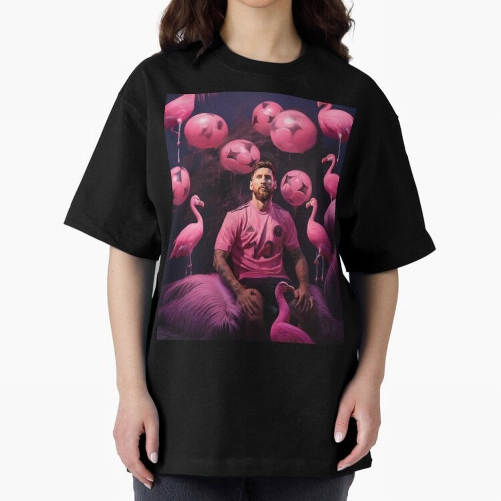 Flamingo Fantasy: Messi's Miami Elegance Active T-Shirt Celebrate Football Dreams Across FIFA World Cup 2026 Group Stage for Fans of CR7 and Messi and England and Germany, Bringing Global Supporter Spirit, Legendary Goals, National Colors and