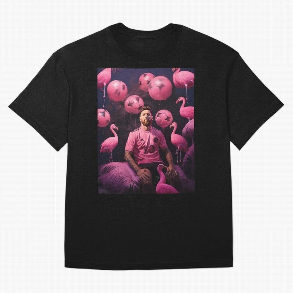 Flamingo Fantasy: Messi's Miami Elegance Active T-Shirt Celebrate Football Dreams Across FIFA World Cup 2026 Group Stage for Fans of CR7 and Messi and England and Germany, Bringing Global Supporter Spirit, Legendary Goals, National Colors and