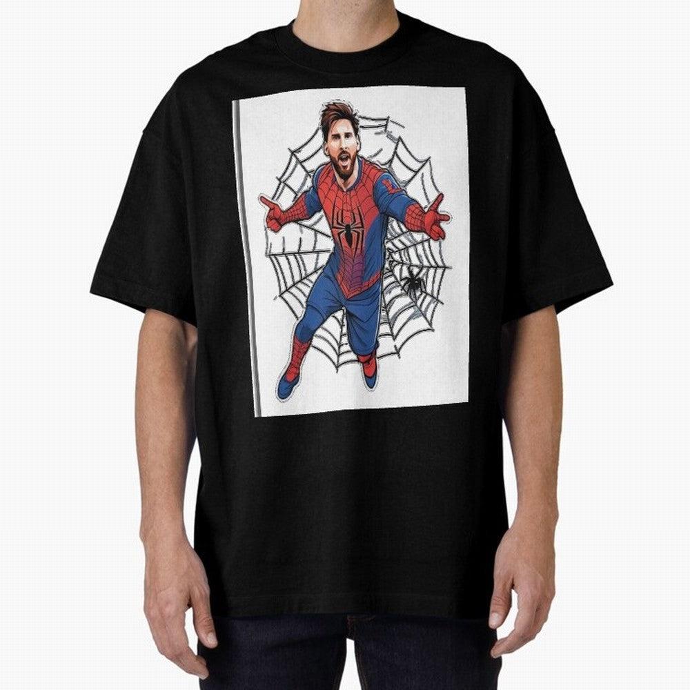 Lionel Messi Spider Oversized T-Shirt Feel the Heartbeat of FIFA World Cup 2026 USA Canada Mexico Spirit, with Brazil, Mbappe, Worldwide Fan Energy, Dramatic Goals, Stadium Lights and Championship Celebrations; Ideal for Fans Who Follow Messi,