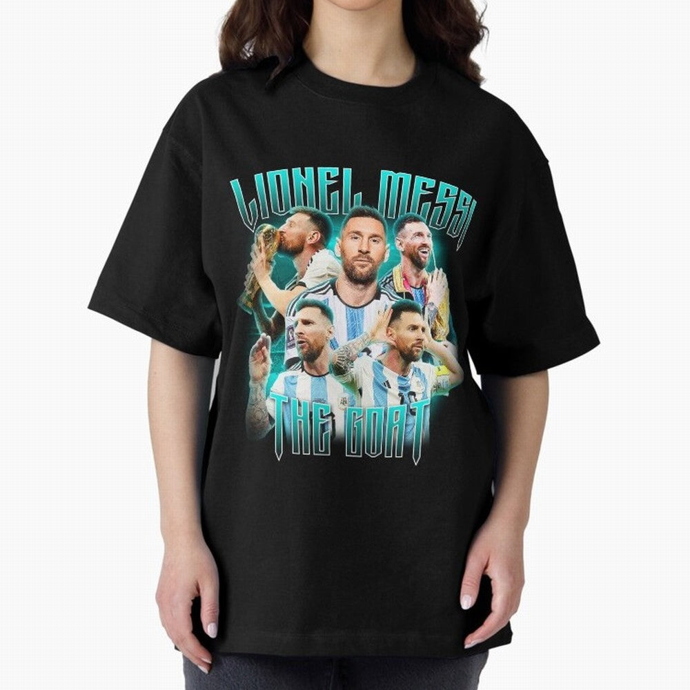Lionel Messi Vintage Style Tee, Bootleg Tee, Bootleg T Shirt, Rap Tee Classic T-Shirt Celebrate FIFA World Cup 2026 Featuring Haaland, Argentina, France and Brazil Energy, Global Supporter Spirit, Legendary Goals, National Colors and Tournament