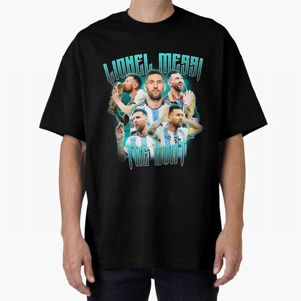 Lionel Messi Vintage Style Tee, Bootleg Tee, Bootleg T Shirt, Rap Tee Classic T-Shirt Celebrate FIFA World Cup 2026 Featuring Haaland, Argentina, France and Brazil Energy, Global Supporter Spirit, Legendary Goals, National Colors and Tournament