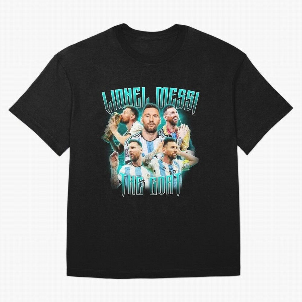 Lionel Messi Vintage Style Tee, Bootleg Tee, Bootleg T Shirt, Rap Tee Classic T-Shirt Celebrate FIFA World Cup 2026 Featuring Haaland, Argentina, France and Brazil Energy, Global Supporter Spirit, Legendary Goals, National Colors and Tournament
