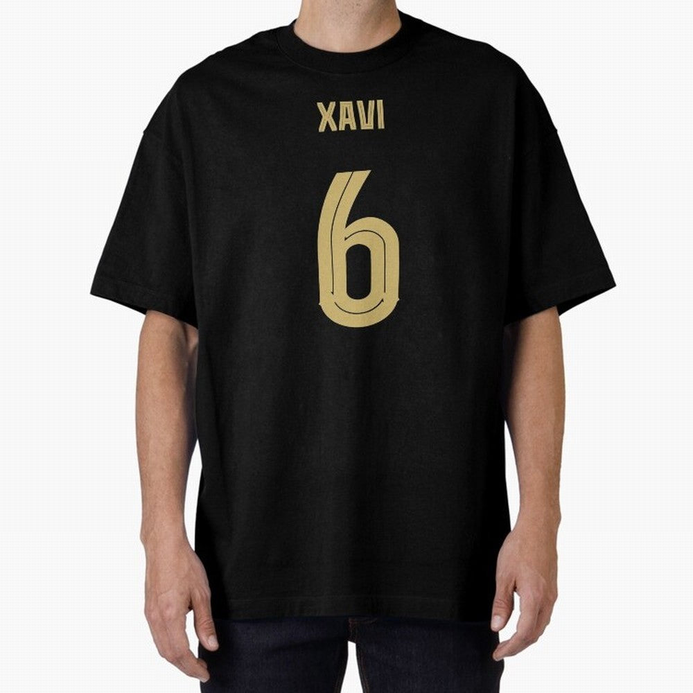 Xavi 6 Barcelona Oversized T-Shirt Bring a Champion Mindset to FIFA World Cup 2026 Inspired by Haaland and Mbappe, Argentina Energy, Football Passion, Legendary Performances, Festival Vibes and Supporter Community; Ideal for Fans Who Follow Messi,