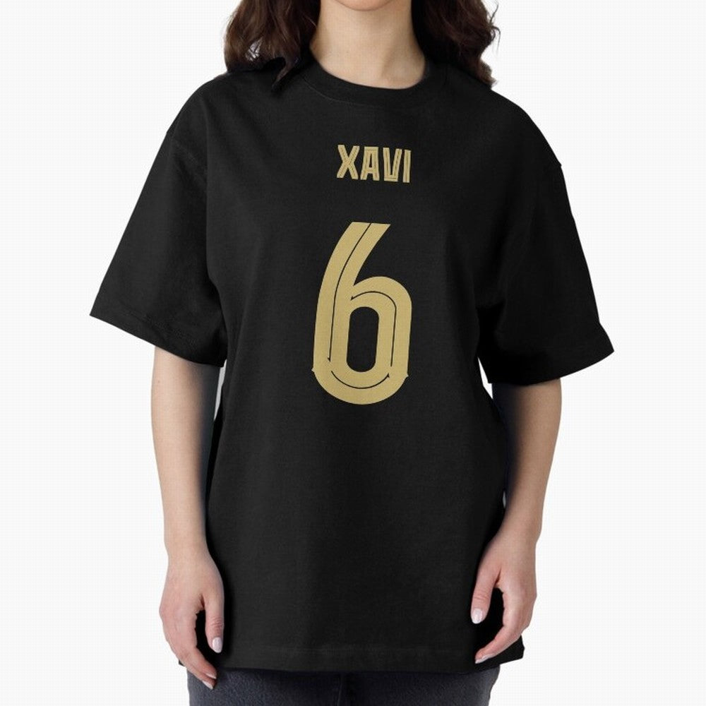 Xavi 6 Barcelona Oversized T-Shirt Bring a Champion Mindset to FIFA World Cup 2026 Inspired by Haaland and Mbappe, Argentina Energy, Football Passion, Legendary Performances, Festival Vibes and Supporter Community; Ideal for Fans Who Follow Messi,