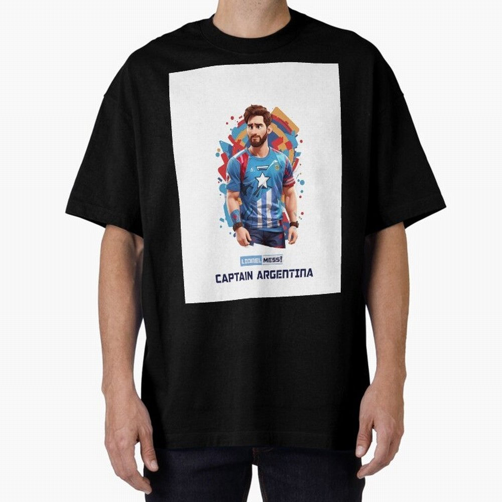 Lionel Messi Captain Argentina Graphic T-Shirt Celebrate Rivalries and Pride in FIFA World Cup 2026 USA Canada Mexico for Fans of Messi and Argentina, Bringing Classic Soccer Heritage, Championship Pressure, Fan Loyalty and International Pride;