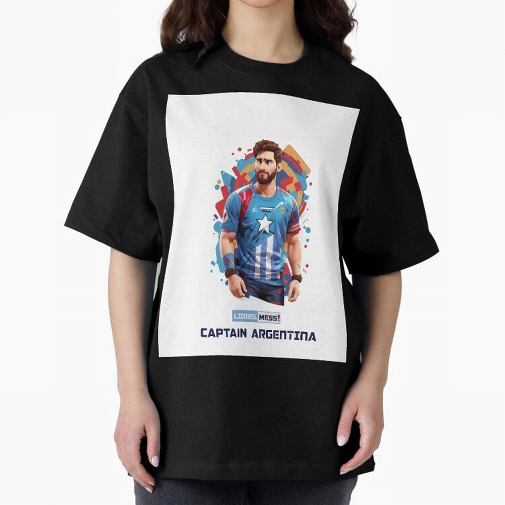 Lionel Messi Captain Argentina Graphic T-Shirt Celebrate Rivalries and Pride in FIFA World Cup 2026 USA Canada Mexico for Fans of Messi and Argentina, Bringing Classic Soccer Heritage, Championship Pressure, Fan Loyalty and International Pride;