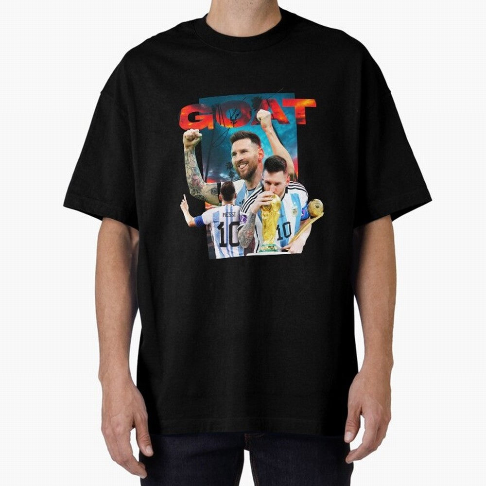 Messi GOAT Premium T-Shirt Join the Countdown to Global Football Passion for FIFA World Cup 2026, Connected to Mbappe and Neymar, Argentina and Brazil, Supporter Pride, Iconic Celebrations, Legendary Names and Global Match Day Energy; Ideal for