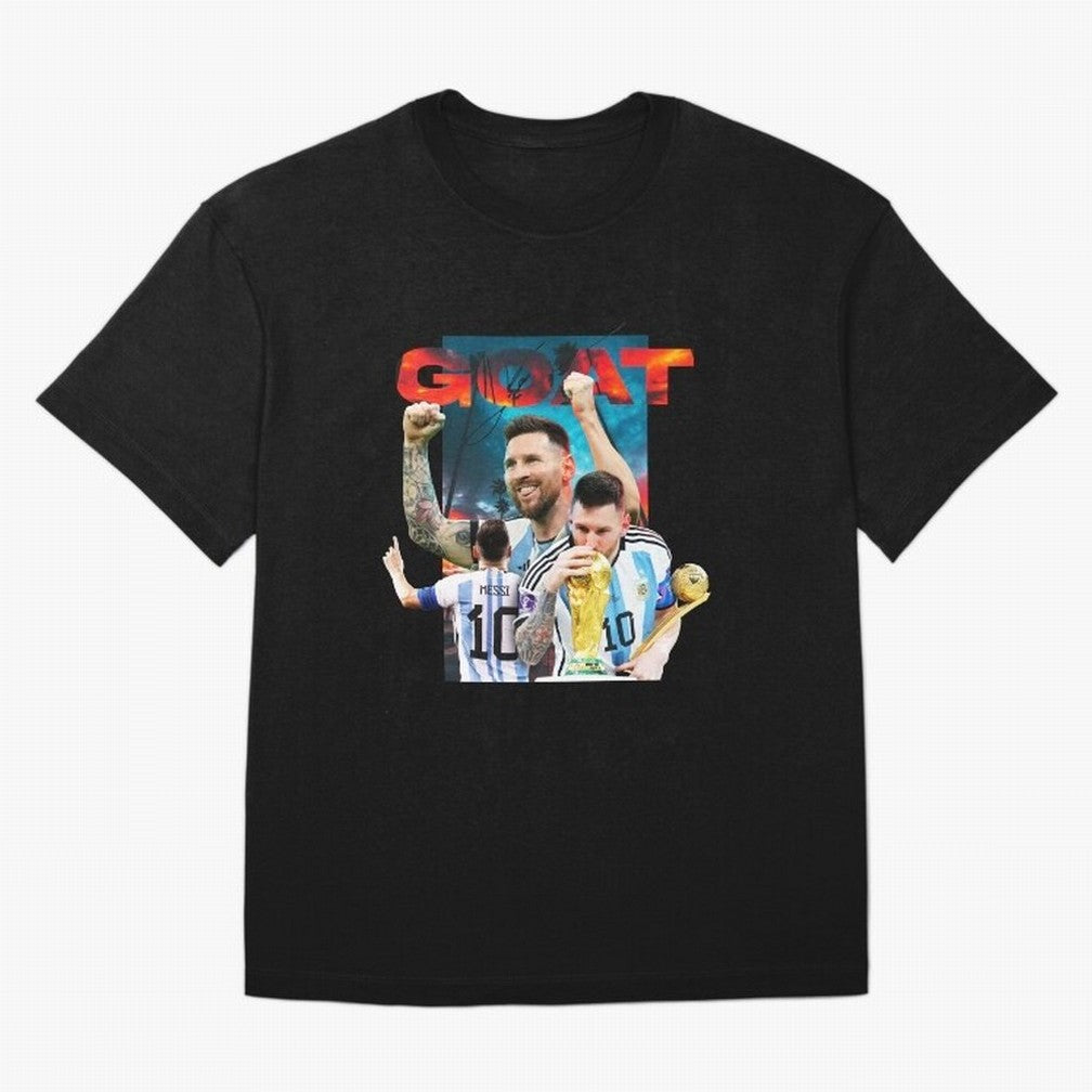 Messi GOAT Premium T-Shirt Join the Countdown to Global Football Passion for FIFA World Cup 2026, Connected to Mbappe and Neymar, Argentina and Brazil, Supporter Pride, Iconic Celebrations, Legendary Names and Global Match Day Energy; Ideal for