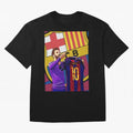 Messi Goat in FC Barcelna Graphic T-Shirt Join the Countdown to FIFA World Cup 2026 Group Stage Featuring Messi, Argentina and Brazil Energy, Supporter Pride, Iconic Celebrations, Legendary Names and Global Match Day Energy; Perfect for Fans,