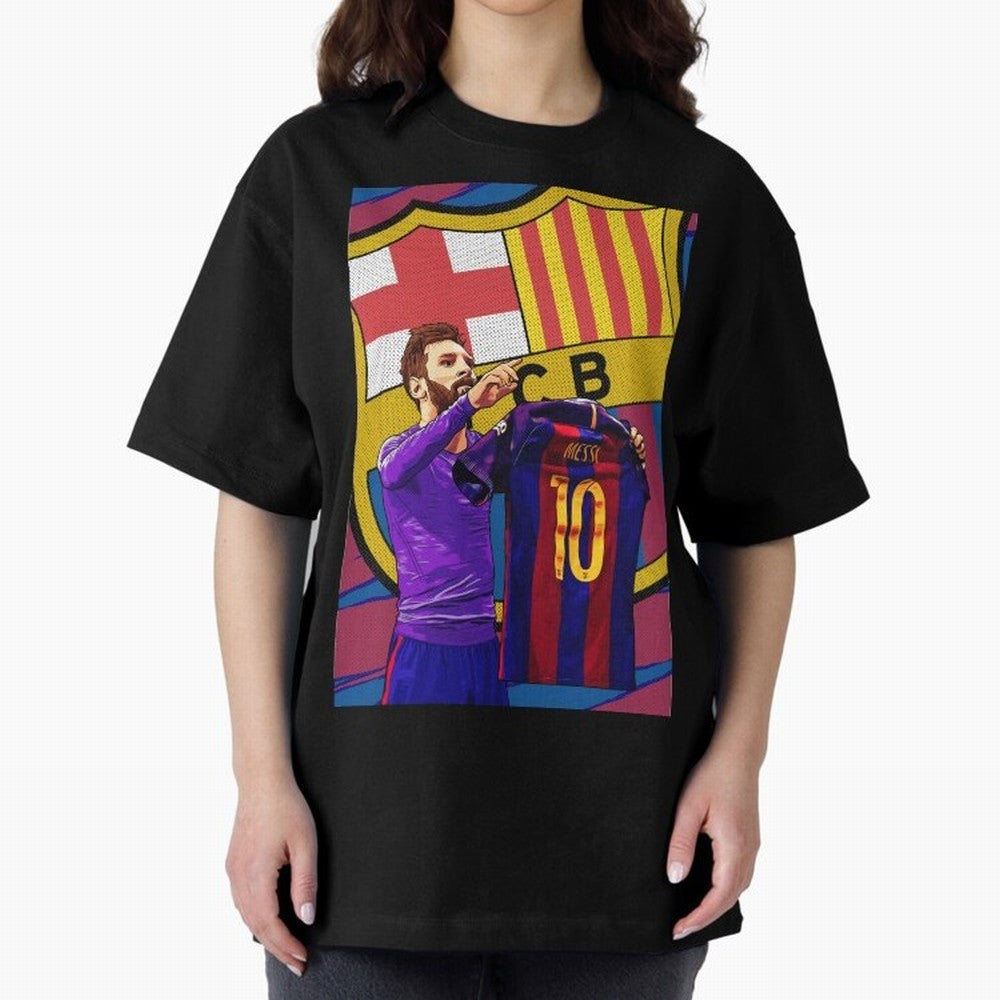 Messi Goat in FC Barcelna Premium T-Shirt Make Every Kick Count in Match Day Hype around FIFA World Cup 2026 Group Stage, Cristiano Ronaldo, Haaland and CR7, Argentina, Worldwide Fan Energy, Dramatic Goals, Stadium Lights and Championship