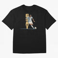 Messi in action GOAT Minimalist Graphic Premium T-Shirt Celebrate Golden Goal Energy in Match Day Hype around FIFA World Cup 2026, Mbappe and Neymar, Brazil, Portugal and Argentina, Stadium Chants, National Pride, Trophy Dreams and Unforgettable