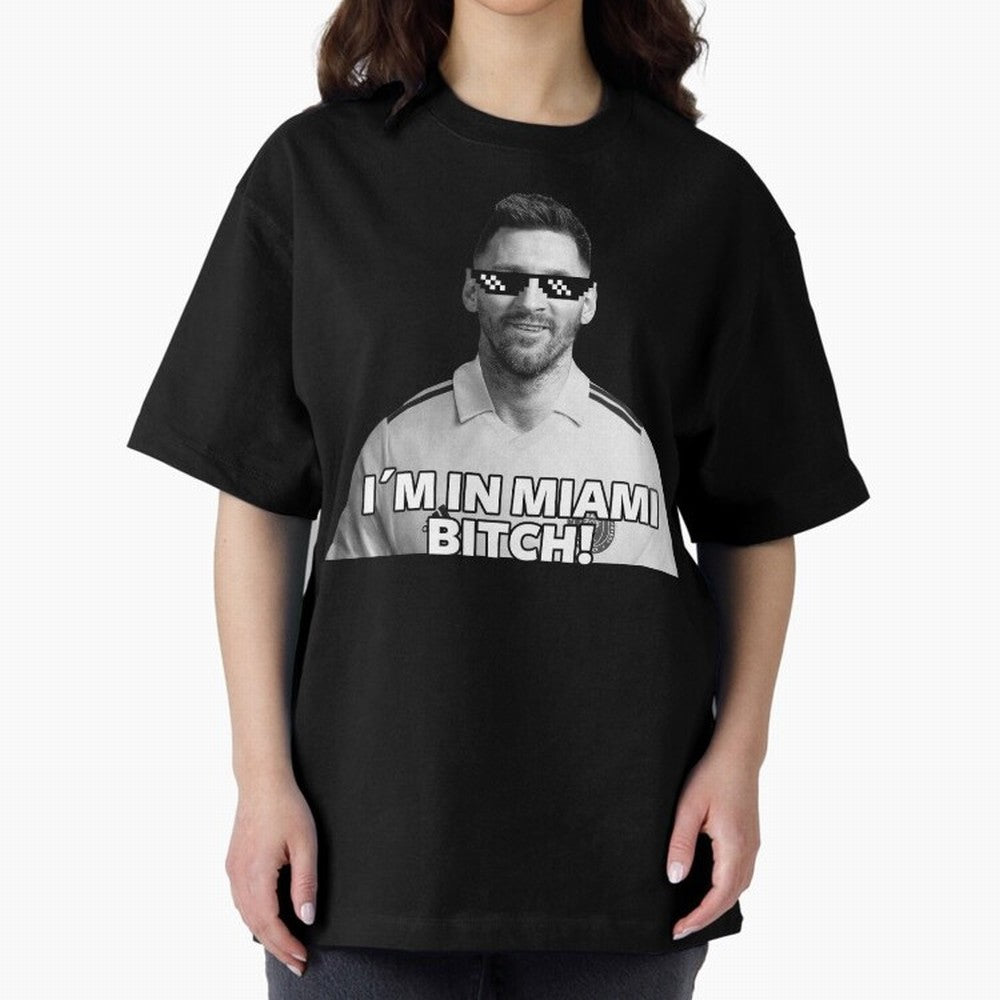 Lionel Messi Inter Miami Football Soccer meme Welcome to Miami I¡äm in Miami Bitch quotes funny champions player Sticker Premium T-Shirt Create FIFA World Cup 2026 Group Stage for Fans of Messi, CR7 and Mbappe and Netherlands, Bringing Classic
