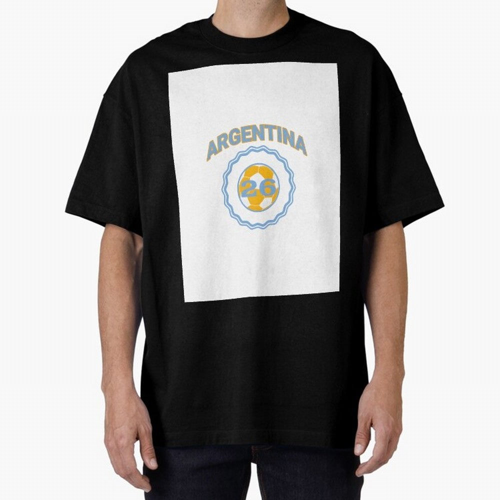 Argentina 2026 world cup soccer badge Graphic T-Shirt Stand Out with Spirit from Match Day Hype around FIFA World Cup 2026 USA Canada Mexico, Messi, CR7 and Mbappe, Brazil, Sports Nostalgia, International Competition, Famous Players and