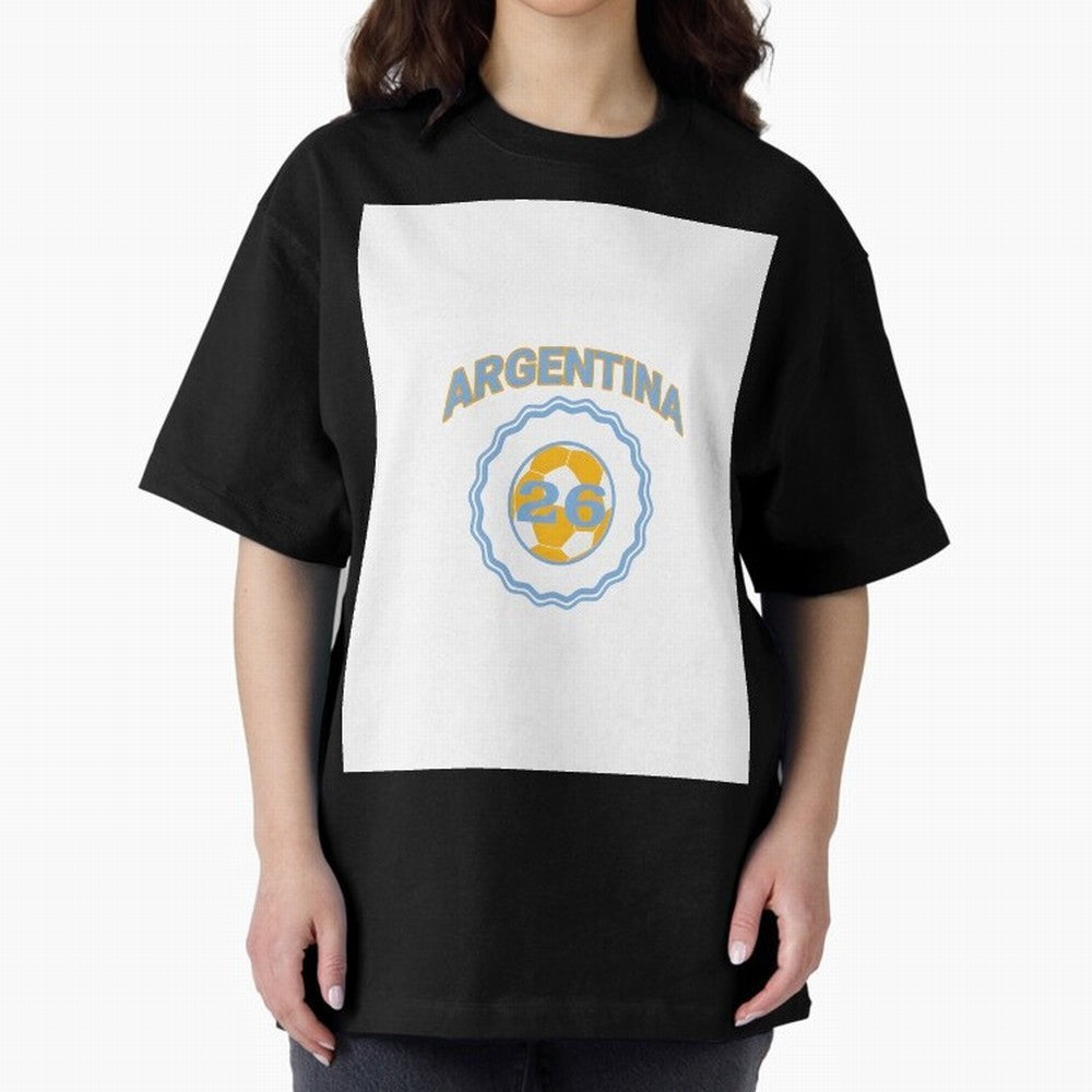 Argentina 2026 world cup soccer badge Graphic T-Shirt Stand Out with Spirit from Match Day Hype around FIFA World Cup 2026 USA Canada Mexico, Messi, CR7 and Mbappe, Brazil, Sports Nostalgia, International Competition, Famous Players and