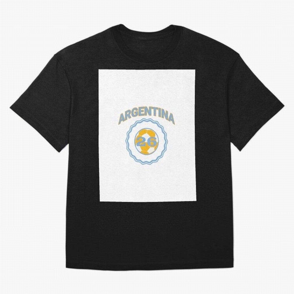 Argentina 2026 world cup soccer badge Graphic T-Shirt Stand Out with Spirit from Match Day Hype around FIFA World Cup 2026 USA Canada Mexico, Messi, CR7 and Mbappe, Brazil, Sports Nostalgia, International Competition, Famous Players and